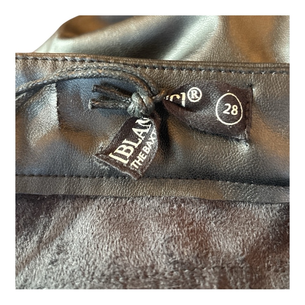 BLANKNYC Baxter Faux Leather Pants Black – Size 28 (NWT • High-Rise Leg) - Picture 5 of 5
